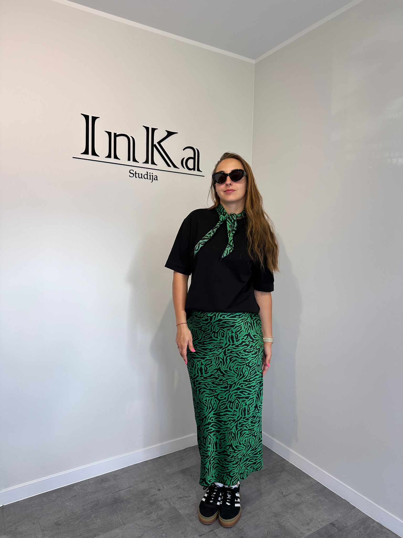 Sijonas " Zebra green"