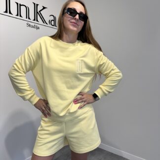Džemperis ir šortai "Butter yellow"