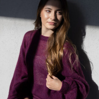 Moheros megztinis „Berry Glow“