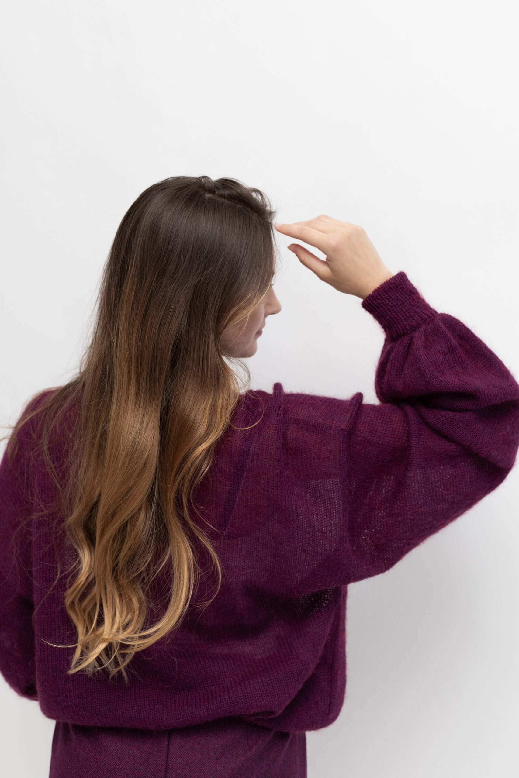 Moheros megztinis „Berry Glow“ - Image 3