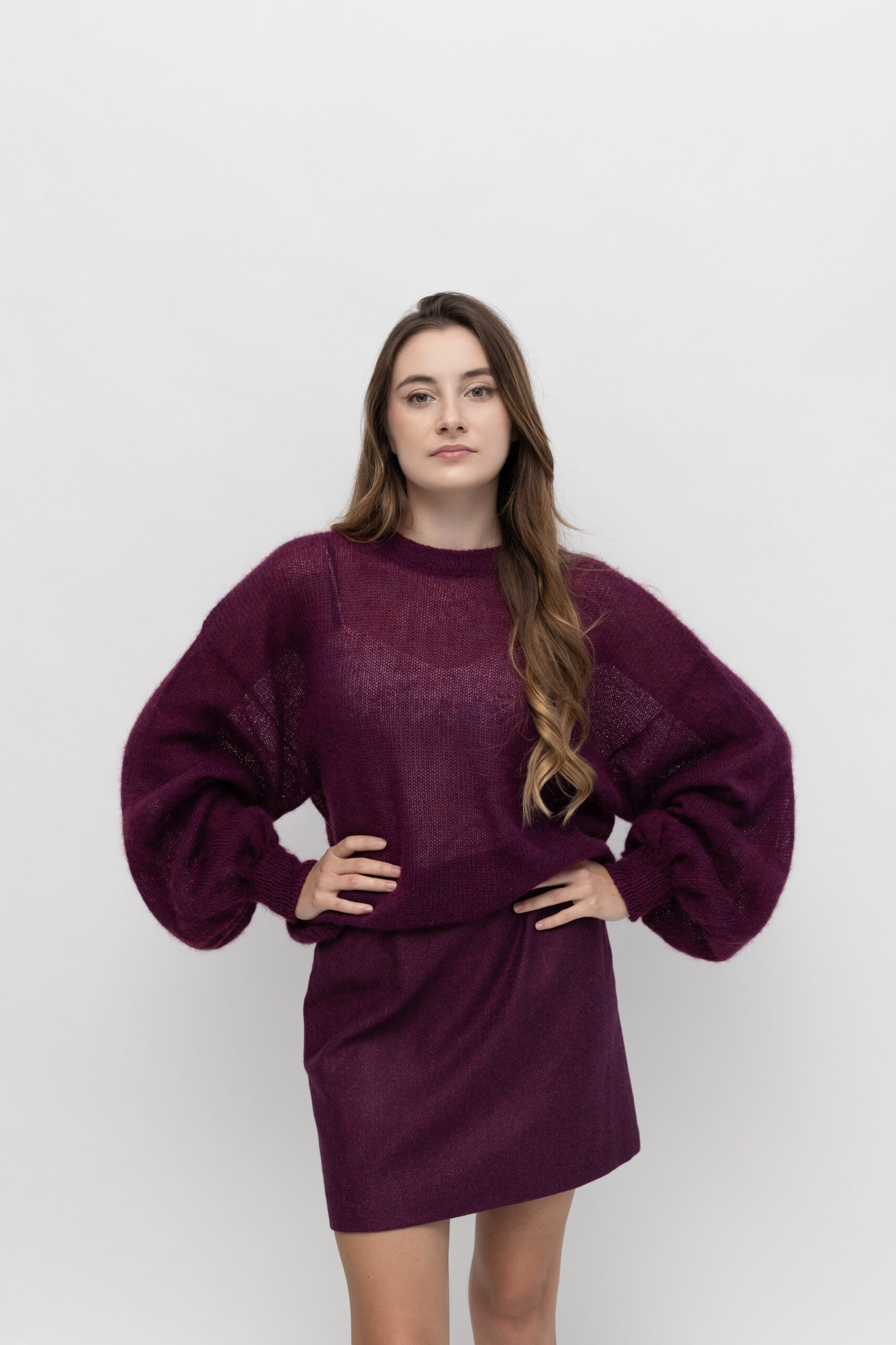 Moheros megztinis „Berry Glow“ - Image 4