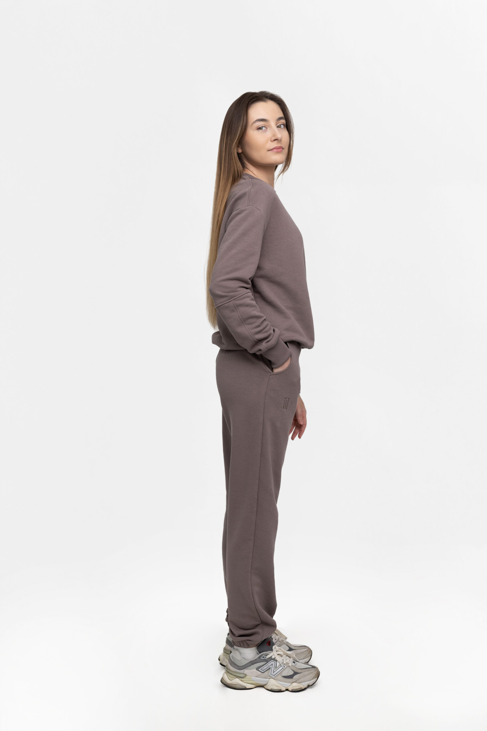 Kelnės siaurios – COCOA GREY - Image 4