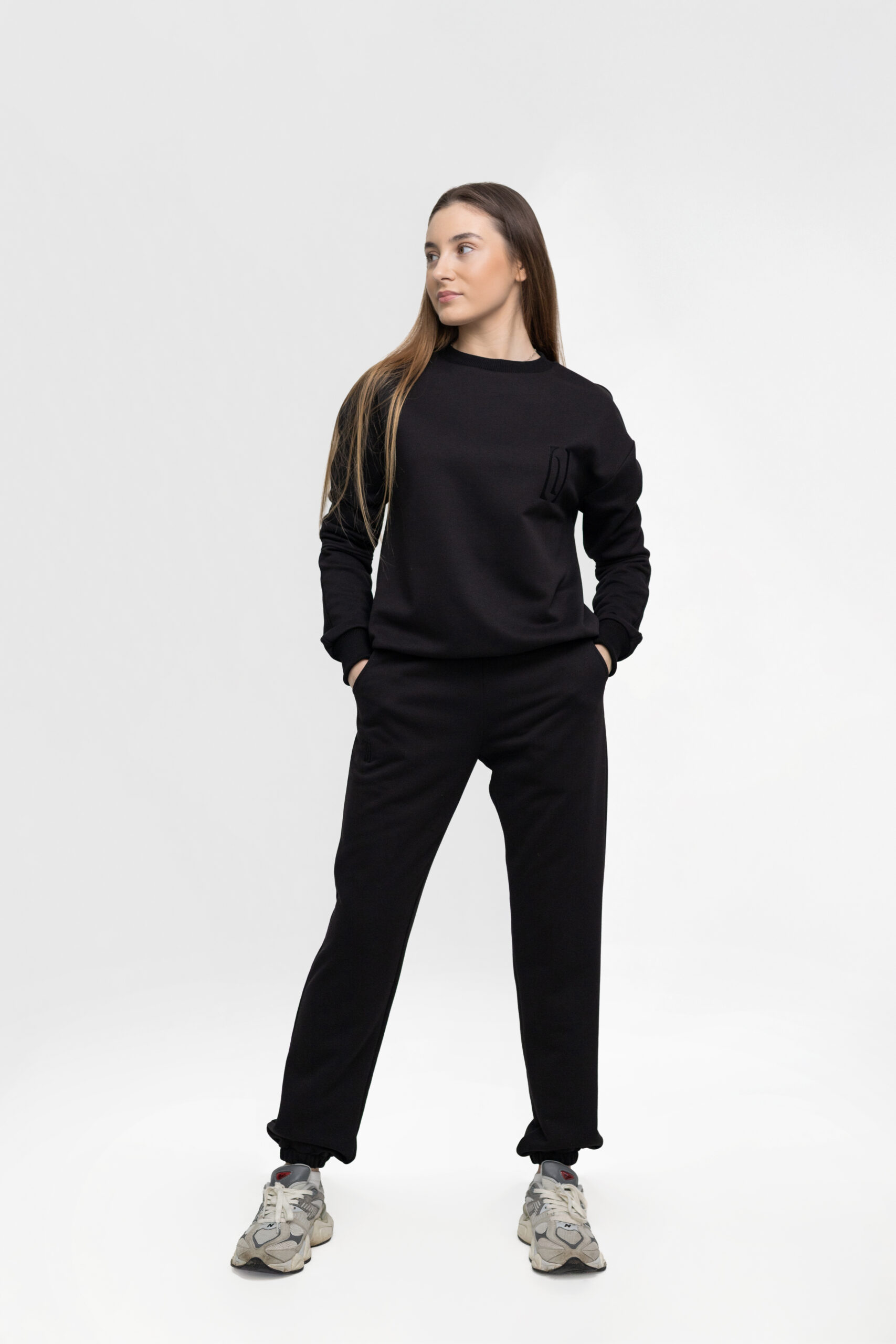 Kelnės siaurios - BLACK - Image 3