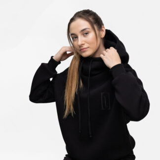 Džemperis su gobtuvu - BLACK